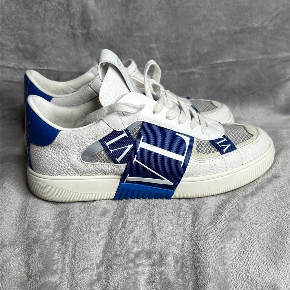 Valentino mens Sneakers in White and Blue
